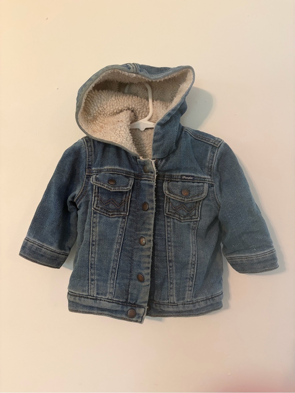Vintage Wrangler Toddler Denim Jacket Sherpa-Lined - Blue 2T